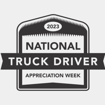 2023 Trucker Badge T-Shirt Front Crest Black Thumbnail