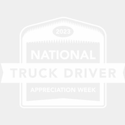 2023 Trucker Badge T-Shirt Front Crest White Thumbnail